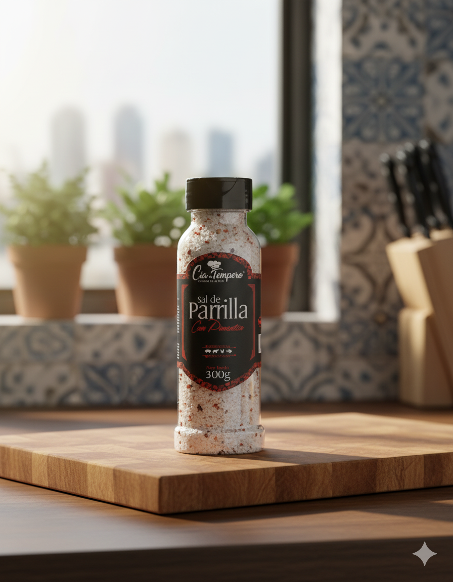 Sal De Parrilla Com Pimentas 300G CIA DO TEMPERO